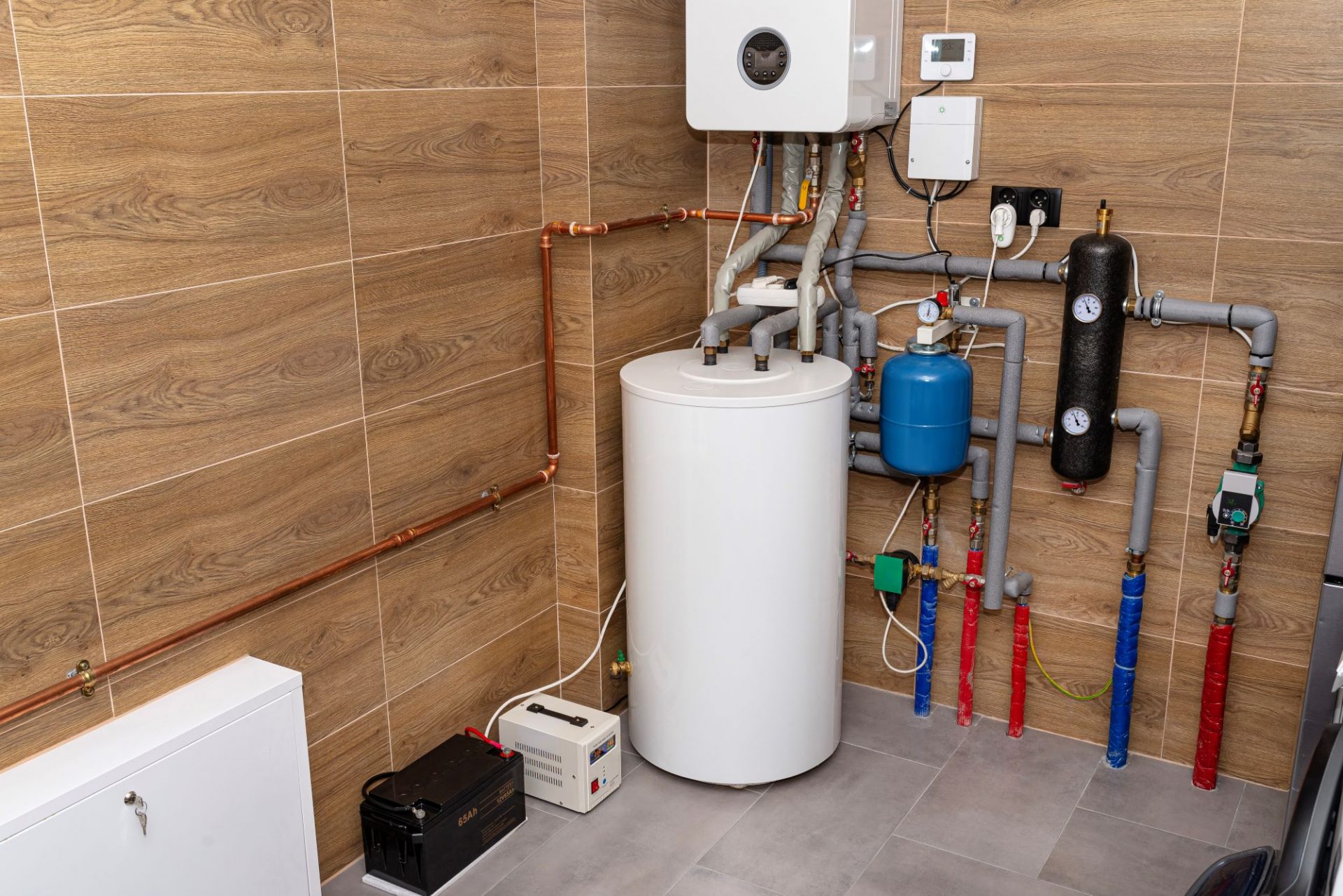 Electric boiler installation by a qualified heating engineer
