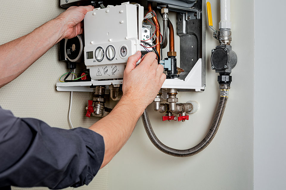 Electric boiler servicing and maintenance