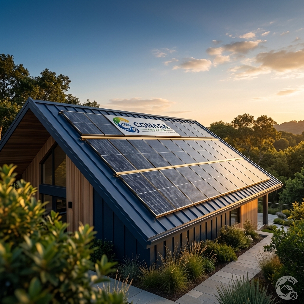 Solar panel installation on a Scottish rooftop
