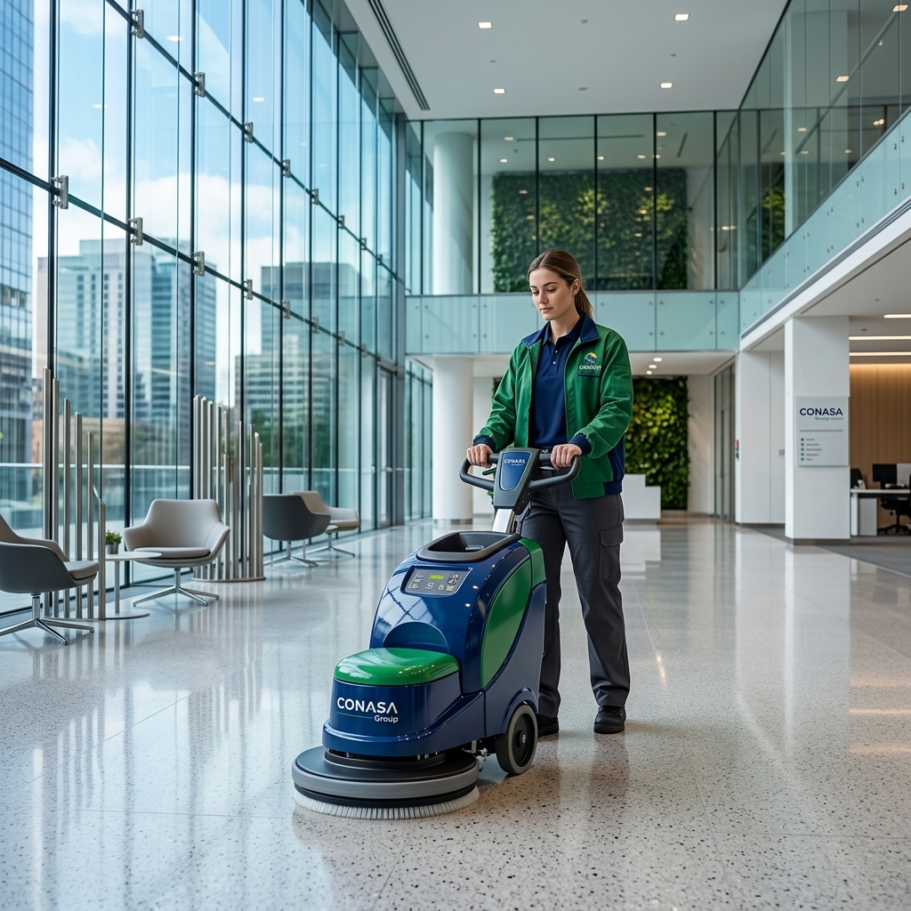 Professional cleaning and maintenance team